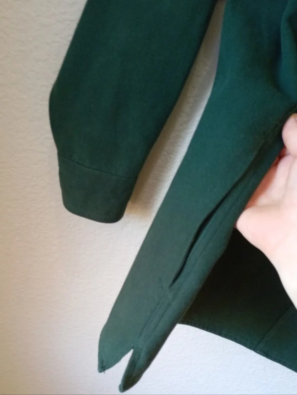 Levi's vintage 1990s thick cotton shirt jacket in deep green